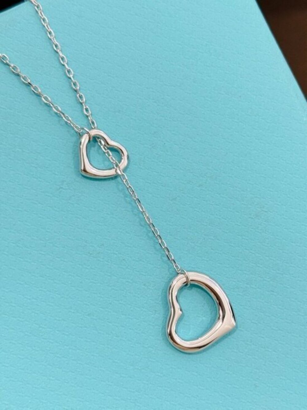 Tiffany & Co. Double Open Heart Lariat Y-Necklace